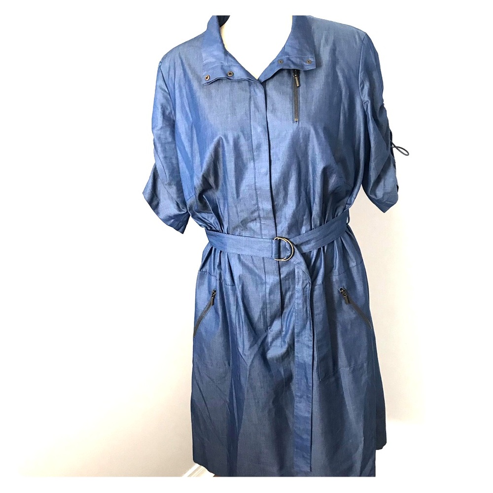 AKRIS  punto navy dress size 16